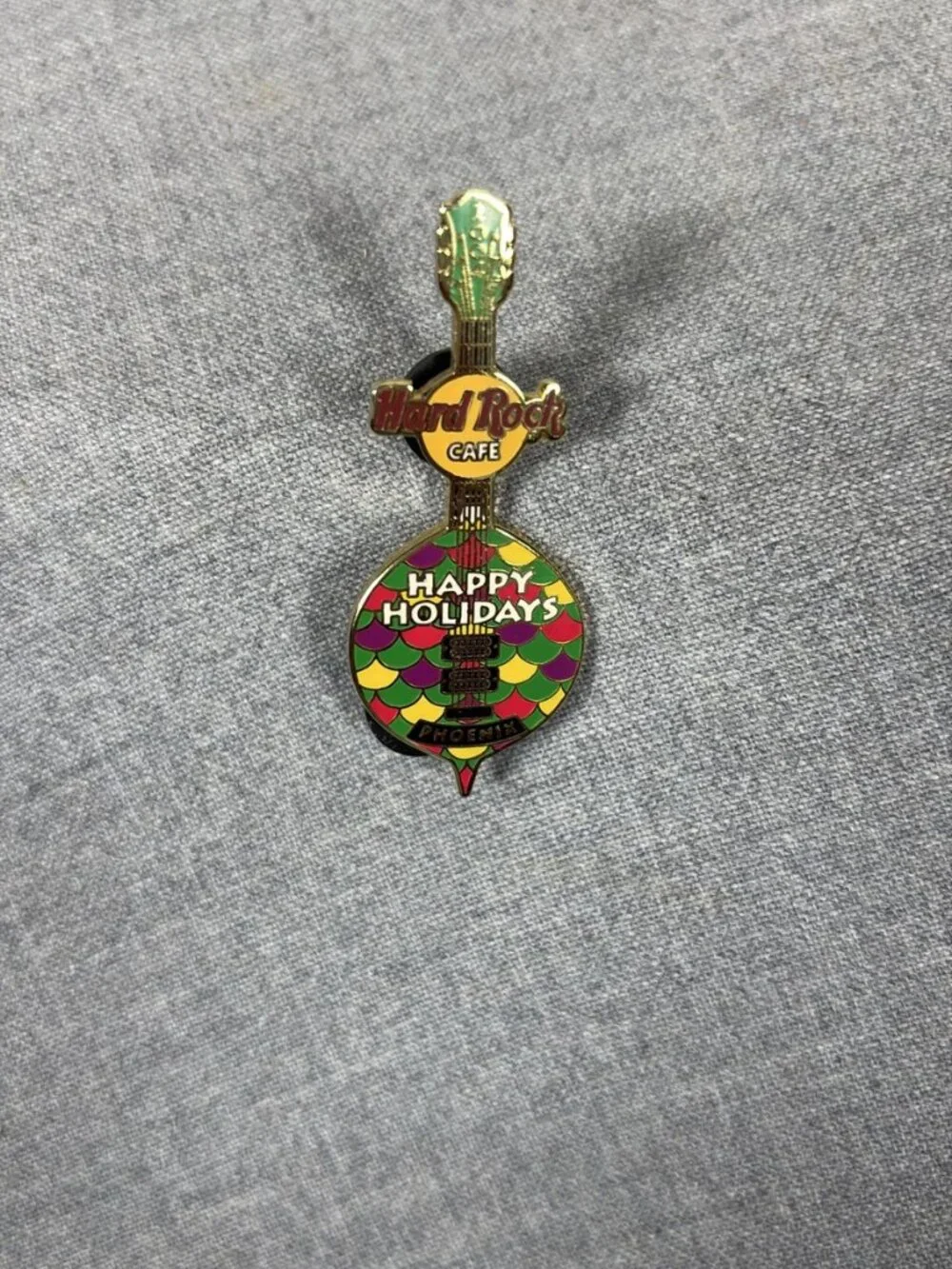 Hard Rock Cafe Phoenix Happy Holidays Christmas Lute Guitar Pin